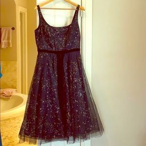 Marchesa Silver Star Tulle Dress